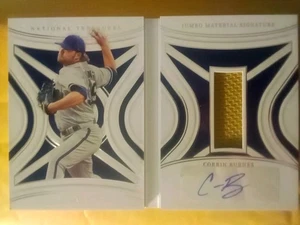 2022 National Treasures RARE Corbin Burnes Jersey Patch BOOKLET Auto SSP #/49 - Picture 1 of 6