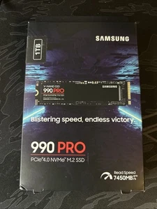 Samsung 990 PRO 1TB NVMe M.2 SSD - PCIe Gen 4 - Brand New Sealed - Never Used - Photo 1/3