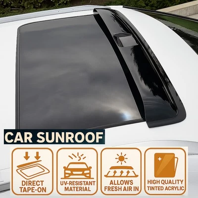 Type2 Smoke Tint Sunroof Moonroof Wind Visor 880mm 34.6" For 95-00 Dodge Stratus - Image 1 of 4