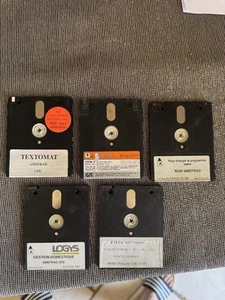 Lot 5 Disquettes Amstrad ( Utilitaire / gestion / P.A.O / Textomat ) - Zdjęcie 1 z 1