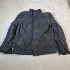 Levis Jacke Herren Large schwarz Canvas Utility Field Sherpa gefüttert Baumwolle - Bild 1 von 16