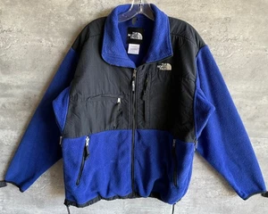 Vintage 1990s The North Face Denali Blue Polyester Fleece Jacket Size L USA Made - Picture 1 of 8