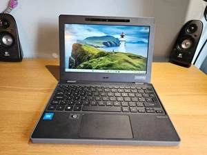 11" Acer Travelmate B311 Intel N200 1.1GHz 8GB 128GB SSD Grey Windows 11 Laptop - Picture 1 of 5