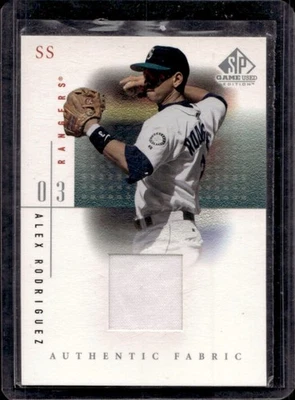 2001 SP Game Used Edition Alex Rodriguez Authentic Fabric #AR(H) Rangers - Image 1 of 2