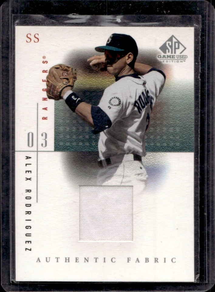 2001 SP Game Used Edition Alex Rodriguez Authentic Fabric #AR(H) Rangers - Image 1 of 2
