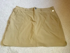 Womens Skort-EASTERN MOUNTAIN SPORTS-tan stretch performance lined short-14 - Picture 1 of 5