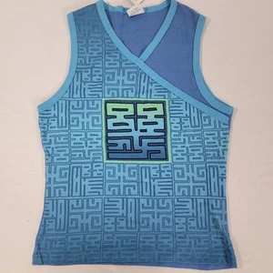 Itsus International Women's Blue Sleeveless Shirt Size Medium M NEW Aqua Royal - Picture 1 of 6