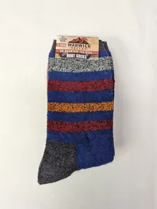 ALL SEASON WEAR 2 PAIR WARWICK VALLEY NO MOUNTAIN TOO HIGH BOOT SOCKS Size 6-12 - Picture 1 of 4