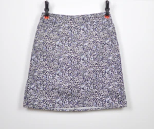 The Limited Stretch Blue Floral A Line Skirt Zip Up Cotton Women's Size 6 - Picture 1 of 8