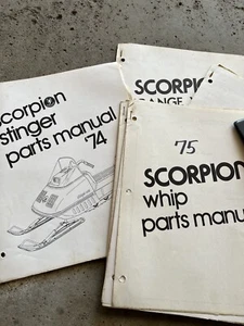 Vintage Scorpion Snowmobile Parts Lists 1970s (Full Binder) - Imagen 1 de 13