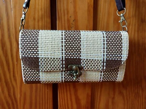Damentasche Rattan Clutch Umhängetasche Handtasche Rattantasche NEU sehr edel! - Bild 1 von 11