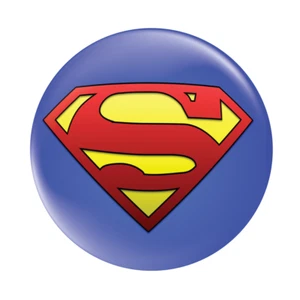 Superman Button Badge 58mm (2.25") Superman Logo Badge - Picture 1 of 2