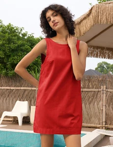 Free People Full Of Sunshine Mini M 8 Women Casual Cotton Brick Dress NEW 42036 - Picture 1 of 6