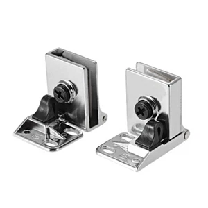1 Paar Glas Scharnier Glastür Schrank Scharnier Glas Schelle für 3-5mm Dicke - Bild 1 von 4