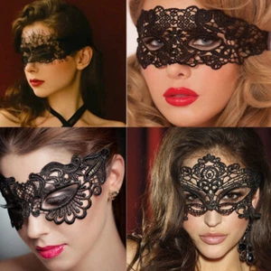 Sexy Black Lace Mask Masquerade Eye Face Eyemask Women Party Halloween Costume - Picture 1 of 22
