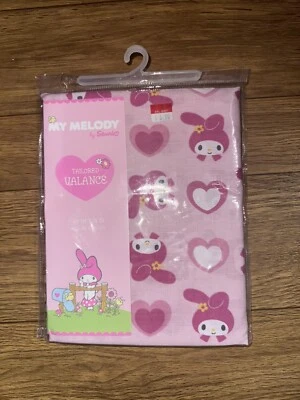 My Melody Sanrio Valance Curtain Pink Hearts Girls Bedroom 60” X 14” - Image 1 of 3