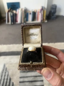 14ct Vintage Gold + Pearl Ring - Picture 1 of 14