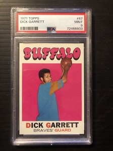 1971 Topps Basketball #67 Dick Garrett Buffalo Braves PSA 9 Mint Low Pop Tough