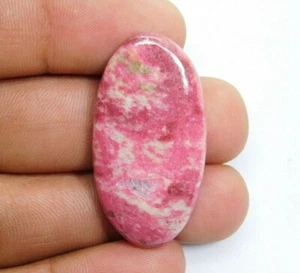 49 Cts. Beautiful 100% Natural Pink Thulite Cabochon Loose Gemstone For Jewelry  - Picture 1 of 5