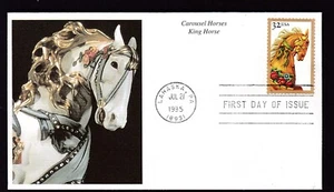 CAROUSEL HORSES "KING HORSE" FIRST DAY OF ISSUE 1995 - Picture 1 of 2