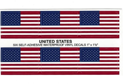 6 NCAA NC State American Flag USA Helmet Decal Stickers.Made in USA.3M VINYL Cover