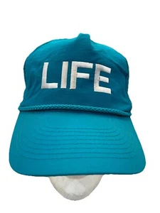 Vintage "Life" Cobra Dad Mütze Kappe Double Snapback Seil hell türkis Retro Hipster - Bild 1 von 9