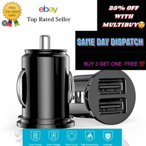 Fast Car Charger USB Cigarette Lighter Socket 2-Port Adapter For iPhone Samsung - Picture 1 of 9