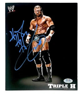 FOTO PROMOCIONAL DE LUCHA LIBRE ORIGINAL FIRMADA 8X10 WWE TRIPLE H CON CERTIFICADO DE AUTENTICIDAD PSA MUY RARA - Imagen 1 de 4