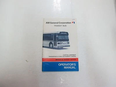Am General Transit Autobús Capital District Modelo 9635A 9640A Operadores Manual - Imagen 1 de 4
