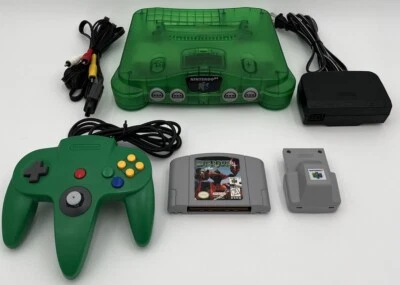Translucent Jungle Green Nintendo 64 Starfox N64 Console Rumble Pak Controller - Photo 1/4