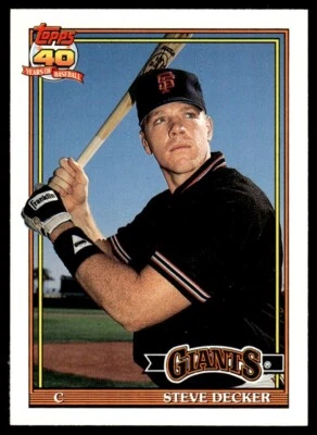 1991 Topps Traded #29T Steve Decker - San Francisco Giants - Image 1 of 2