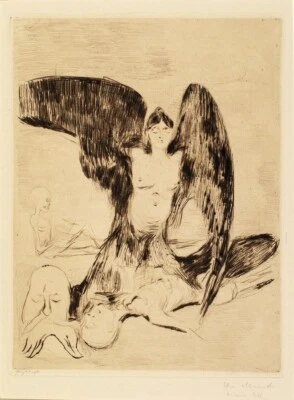 Impresión artística expresionista simbolista El vampiro Edvard Munch 1895 Foto 1 de 2