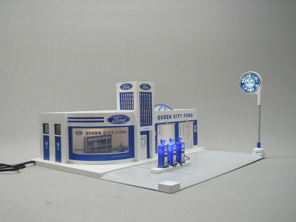 LIONEL 2129360 QUEEN CITY FORD SERVICE STATION O GAUGE fuel garage repair