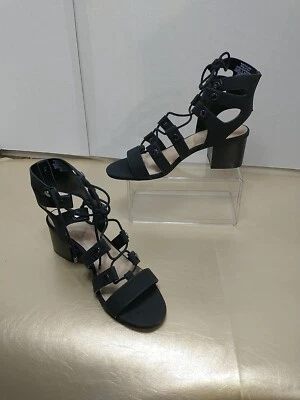 Simply Vera Vera Wang Sandals Womens 9.5M Strappy  Black Heels  - Image 1 of 4