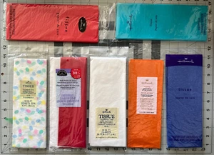 Lot of 7: Hallmark Tissue Paper Gift Box Bags Multi Colors - Picture 1 of 9