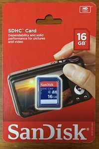SanDisk SDHC Card 16GB Brand New - Picture 1 of 2