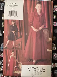 OOP Vogue Girl 7503 Jacket Dress Sz 12-16 *NEW* - Picture 1 of 3