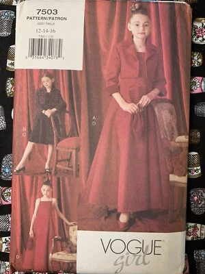OOP Vogue Girl  7503 Jacket Dress Sz 12-16 *NEW* - Image 1 of 3