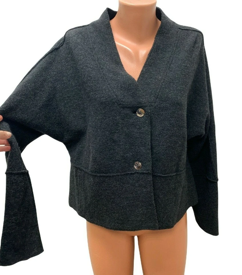 ELEMENTE CLEMENTE by OSKA Gr.2 UK 14 XL 100% WOLLE Jacke Mantel Loose Fit Baggy - Bild 1 von 4