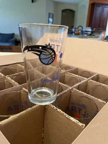 Orlando Magic NBA Case Of 16oz Pint Glass Cup Mug Boelter Brands New Cover
