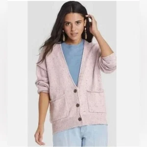 Women’s Universal Thread Pink Lavender Knitted Cardigan Size Small! - Picture 1 of 5