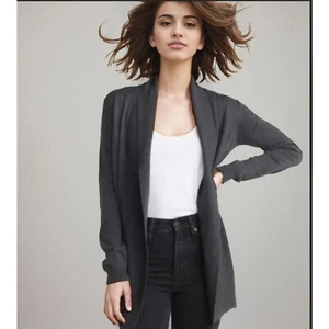 Marine Layer Cashmere Blend Knit Open Cardigan Dark Grey Sz XS - Picture 1 of 11