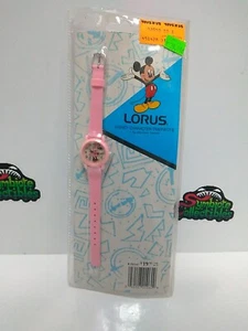 Vintage 80s Mickey Minnie Mouse LORUS V811-0450 Disney Pink Watch w/ New Battery - Picture 1 of 6