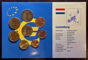 KMS - Luxemburgo - Juego KMS 2002, "Monedas en circulación de euros", ("sin abrir") - Imagen 1 de 2