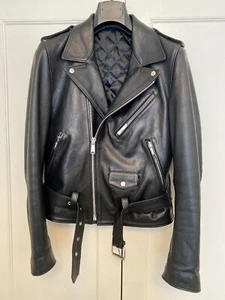 Sandro Biker Leather Jacket Mens XS - Picture 1 of 5