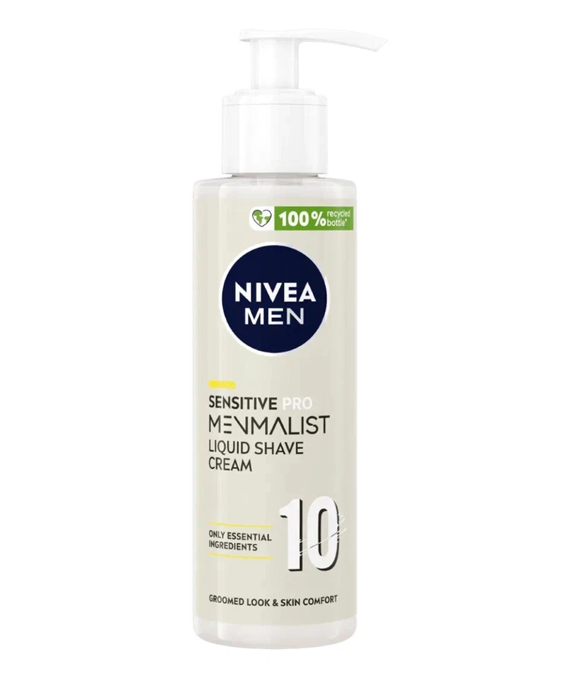 NIVEA MEN Sensitive Pro Menmalist Liquid Shave (200ml), Shaving Foam