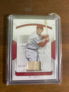2018 Panini National Treasures Stan Musial Game Used Relic 40/99 - Bild 1 von 2