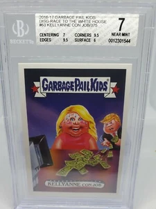 2016 Garbage Pail Kids Kellyanne Con Job BGS 7 NEAR MINT Sticker 375 Made - Picture 1 of 2
