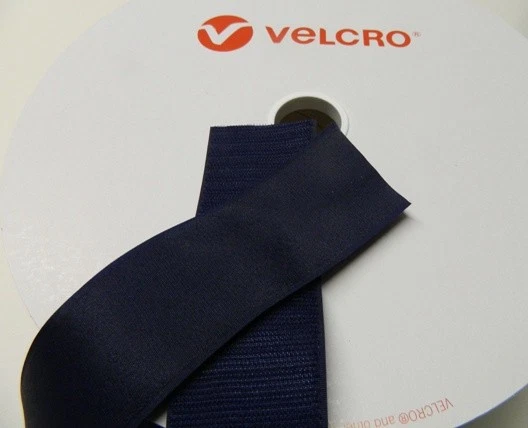 Bande velcro Marque à coudre, boucle + crochet en 50 mm marine 1 mètre marine