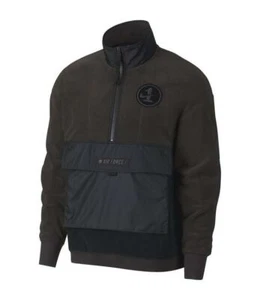 NEW Nike Men's NSW AF1 Air Force 1 1/2 Zip Fleece Top Pullover SIZE S AJ0801-220 - Picture 1 of 6